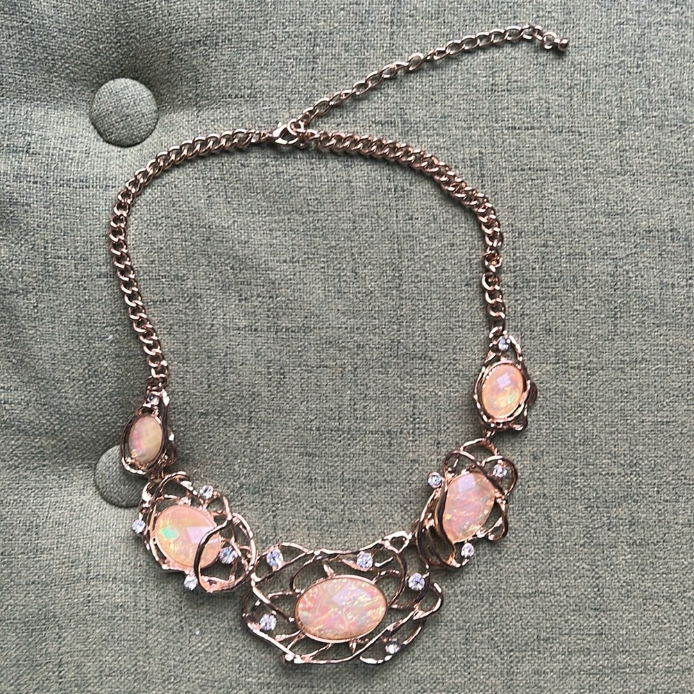 Mother of Pearlesque Statement Necklace